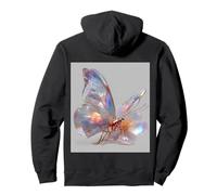 Glass Butterfly Flower Botany Abstract Sculpture Pullover Hoodie