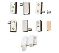 Glass Cabinet Magnetic Door Catch Stainless Steel for Cupboards | Silver Brushed Finish, Rustproof Rounded Frame, Dust Protection, Sliding Wardrobes, Bedrooms, PET Access