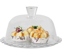 Glass Cake Stand Display Rack Cupcake Holder Dome Lid Salad Bowl Serving Platter