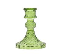 Glass Candle Holders - Versatile & Elegant Candle Holders for Tealights, Dinner Candles & Pillars | Home Decor, Weddings & Events (Garden Jade)