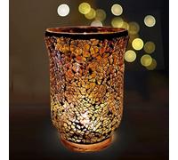 Glass Candlestick Romantic Mosaic Broken Candlelight Aromatherapy Candle Cup for Valentine's Day Christmas Thanksgiving Tables Center of Party Decorations(NO Candles)