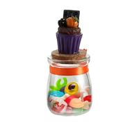 Glass Candy Jar with Lid Decorative Kitchen Storage Coin Penny Jar