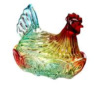 Glass Candys Jar Hen on Candy, Candy Cookie Jars Biscuits Food Storage Container Decorative Snacks Bowl Glass Hen