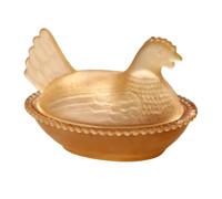 Glass Candys Jar Hen on Nest Candy Dish,Candy Cookie Jars Biscuits Food Storage Container Decorative Snacks Bowl Candy Jars with Lid Decorative