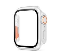 Glass Case for 44mm 45mm 41mm 40mm 42mm 38mm Screen Protector Cover Change Ultra Bumper iWatch Series 8 7 SE 6 5 3 (Color : White, Size : 40mm)