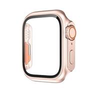 Glass Case for 44mm 45mm 41mm 40mm 42mm 38mm Screen Protector Cover Change Ultra Bumper iWatch Series 8 7 SE 6 5 3 (Color : Titanium Gold, Size : 44mm)
