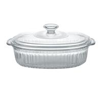 Glass Casserole Baking Dish,Oval Casserole Dish with Lid,1.5L Heat/Cold Resistant Clear Lead-Free Casserole Cookware for Oven Microwave Safe