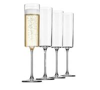 Glass Champagne 4 Pack 6-ounce Champagne Glasses 4pc Set, Premium Square Edge Blown Glass Wine Glass The Best