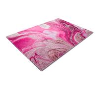 Glass Chopping Board 50 x 40 | Kitchen Worktop Protector | Multifunctional Cutting Board | Work Top Savers | Kitchen Accessories | Extra Large | Pink White Grey