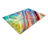 Glass Chopping Board 50 x 40 | Kitchen Worktop Protector | Multifunctional Cutting Board | Work Top Savers | Kitchen Accessories | Extra Large | Green Blue Red Design
