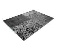 Glass Chopping Board 50 x 40 | Kitchen Worktop Protector | Multifunctional Cutting Board | Work Top Savers | Kitchen Accessories | Extra Large | Black Grey Pattern