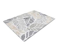 Glass Chopping Board 50 x 40 | Kitchen Worktop Protector | Multifunctional Cutting Board | Work Top Savers | Kitchen Accessories | Extra Large | White Grey Leaf Effect