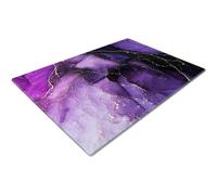 Glass Chopping Board 50 x 40 | Kitchen Worktop Protector | Multifunctional Cutting Board | Work Top Savers | Kitchen Accessories | Extra Large | Black Purple Pink