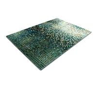 Glass Chopping Board | Kitchen Worktop Protector | Multifunctional Cutting Board | Work Top Savers | Extra Large Chopping Board | Retro Green Squares