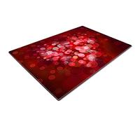 Glass Chopping Board | Kitchen Worktop Protector | Multifunctional Cutting Board | Work Top Savers | Extra Large Chopping Board | Red Pink Heart Cool