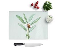 Glass Chopping Board - Lobster-Claw Flower by Pierre-Joseph Redoute - Textured Worktop Saver Cutting Board - Heat Resistant, Shatterproof and Hygenic - 28.5 x 20 cm