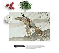 Glass Chopping Board, Pheasant in Flight by Ohara Koson, 39x28.5 cm