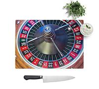 Glass Chopping Board, Roulette Table Black and Red, 39x28.5 cm