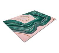 Glass Chopping Board | Worktop Saver and Protector | Heat Resistant | Over The Sink | Large | Pink Green Design