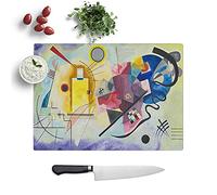 Glass Chopping Board, Yellow-Red-Blue by Wassily Kandinsky, 39x28.5 cm