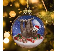 Glass Christmas Baubles, Christmas Tree Decorations, Glass Ornaments Wildlife Wonders Collection Ornament, New Nature Inspired Hanging Ornament For Xmas Tree, Home, Office (01)