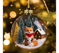 Glass Christmas Baubles, Christmas Tree Decorations, Glass Ornaments Wildlife Wonders Collection Ornament, New Nature Inspired Hanging Ornament For Xmas Tree, Home, Office (06)