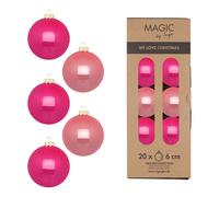 Glass Christmas Baubles Set Ø 6Cm, 20 Pieces/Box, Candy Mix - Magic By Inge-Glas