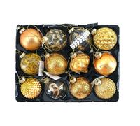 Glass Christmas Tree Baubles 12-Piece Set Christmas Decoration Ornaments Pendant
