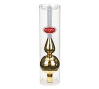 Glass Christmas Tree Topper - 1 Piece - Inka Gold Shine (Gold) 28 cm