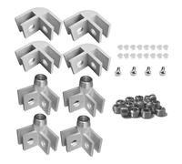 Glass Clamp - Aluminum Fire Pit Wind Guard Clamps, Glass Clip Replacement Parts | Non Slip Base Flame Protection Devices, Custom Sized Glass Wind Guard Clips, 5/16 Inch Flame Shield for Square Table