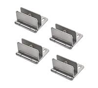 Glass Clamp Clip, 90 Degree Glass Door Pivot Hinge Kit Zinc Alloy Shower Hinge Glass,Adapt to 5-6 Mm Glass, 4 Pieces