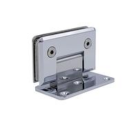 Glass Clamp，Glass Hinge ，Glass ConnectorGlass Door Hinge Clamp,55 * 90mm 304 Stainless Steel Glass Door Hinge Right Angle Beveled Edge 90 Degree Single Side Glass Door Clamp Hotel Shower Room Hardware