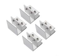 Glass Clamp, Glass-to-Wall Holder, Wall Mounted Clamps, Glass Shelf Support Bracket, Holder Connector for Hick Glasses(8-12mm)