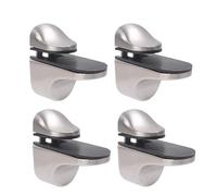 Glass Clamps 1/2/4pcs Adjustable Glass Clamp Bathroom Support Brackets Wood Shelves Shelf Bracket for(Style A,4PCS)