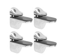 Glass Clamps 1/2/4pcs Adjustable Glass Clamp Bathroom Support Brackets Wood Shelves Shelf Bracket for(Style B,4PCS)