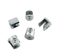 Glass Clamps 10Pcs Glass Clamp Adjustable Zinc Alloy Holder Flat Back Mount for 6mm-8mm Thick