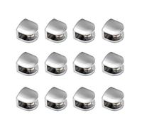 Glass Clamps 12Pcs Glass Clamp Adjustable Zinc Alloy Shelf Holder Flat Back Mount for Staircase Handrail