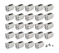 Glass Clamps, 24pcs Fashion Glass Clips Adjustable 304 Stainless Steel Curved Back Shelf Clamp More Reliable(8~10mm)