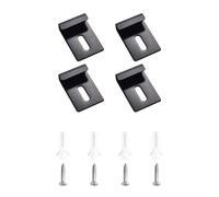 Glass Clamps with Screws Glass Fixing Set Square Clamps Simple Install Hardware Set for Wall Mounting Mounting Solution Square Simple Install Hardware for Bathroom &