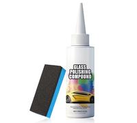Glass Cleaner - Cerium Oxide | Polishing Compound, Wool Felt Disc + Drill Adapter, Abrasive Paste Scratch Remover, Anti-Fog Hydrophobic Coating, Removes Scratches, Wiper Marks And Film