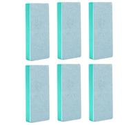 Glass Cleaner, Cleaning Brush, 6 Pieces Stain Compact Non Scratch Flexible Polish Ergonomic Lightweight, Pond Tile Cleaner for Home Aquarium Fish Tank Window, 3.54x1.57x0.47Inches, Green