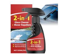 Glass Cleaner Spray 120 ml 2-in-1 Anti-Fog Invisible Car Rainproof Window Cleaner Windscreen Anti-Fog Spray for Household, Outdoors, Vehicles, Trucks, Motorhomes, SUVs, Mirrors