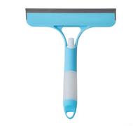 Glass cleaner water spray with silicone scraper for bathroom and window cleaning, removes dirt and streaks for a clear finish on glass surfaces (Blue)