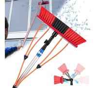 Glass Cleaning Brush Household Water Supply Telescopic Pole Kit Solar Panel Rotating Brush Solar Photovoltaic Panels，Solar-Powered Telescopic Window Cleaning Pole Kit - 8m/26.24ft Extendable
