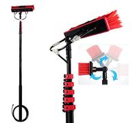 Glass Cleaning Brush Household Water Supply Telescopic Pole Kit Solar Panel Rotating Brush Solar Photovoltaic Panels，Telescopic Rod Water Brush 12ft/3.6m-36ft/10.8m, Window and Solar Cleanin