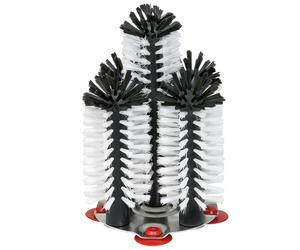Glass cleaning brush with metal base - Delfin, 4 x 18 cm + 1 x 25 cm