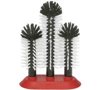 Glass cleaning brush with suction plate, 2 x 18cm + 1 x 25cm