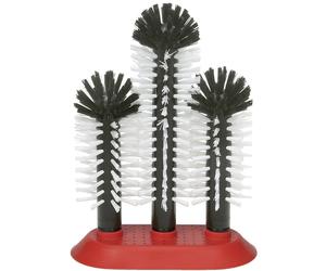 Glass cleaning brush with suction plate, 2 x 18cm + 1 x 25cm