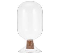 Glass Cloche Match Storage Jar with Cork Lid for Display | Glass, round Head Design, Elegant Home Décor Accent, Suitable for Spices and Specimen Display