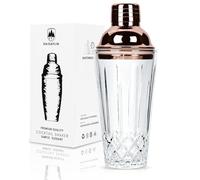 Glass Cocktail Shaker Set with Built-in Strainer - 14 Ounces Martini & Margarita Mixer Bartender Tools for Whiskey, Beverages, Coffee, Durable Crystal Clear Shaker Cup for Party, Home Bar & Gifts